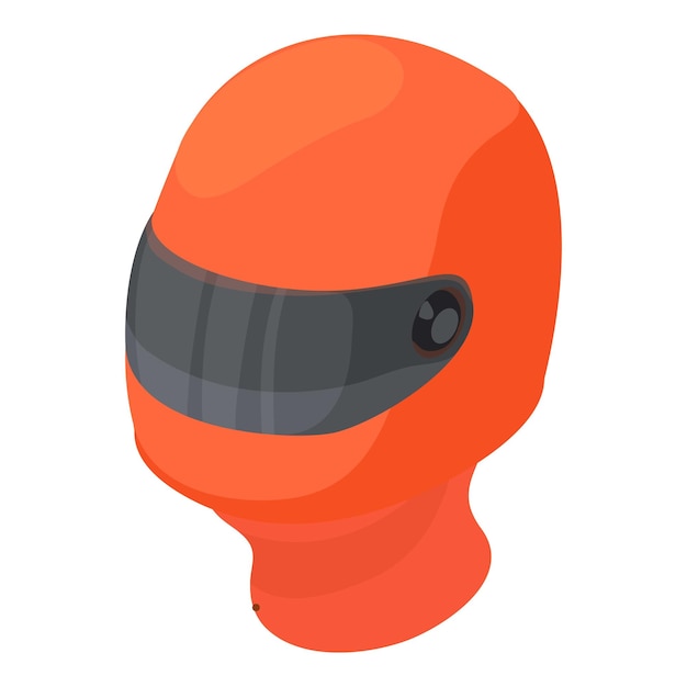 Vector icono de casco de karting ilustración isométrica del icono de vector de casco de karting para web