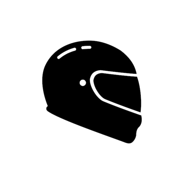 Icono de casco de moto de estilo plano vectorial