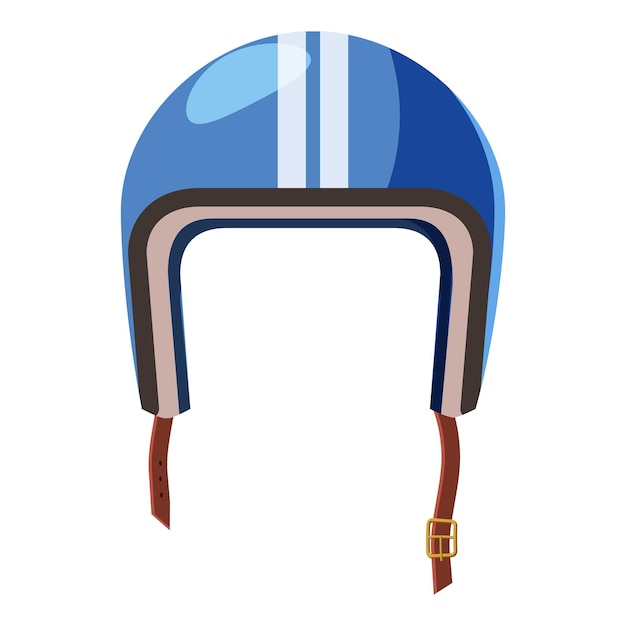 Vector icono de casco de motocicleta azul ilustración 3d isométrica del icono vectorial del casco de motos para la web