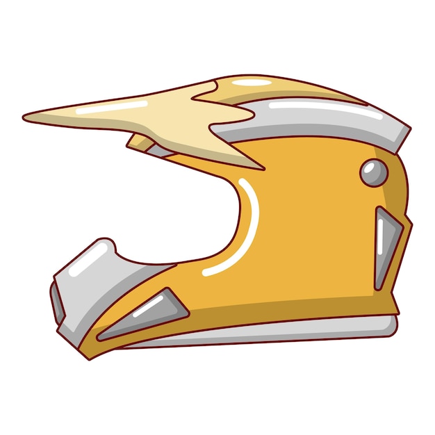 Vector icono de casco de motocicleta ilustración de dibujos animados de icono de vector de casco de motocicleta para web