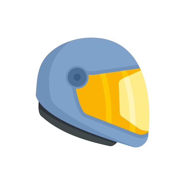 Icono de casco de paracaidismo Ilustración plana del icono de vector de casco de paracaidismo aislado sobre fondo blanco
