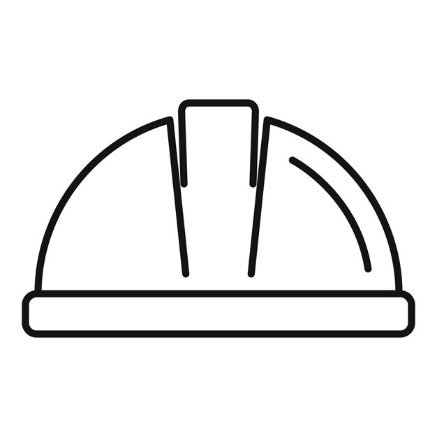 Icono de casco de solador Icono de vector de casco de solador de esquema para diseño web aislado sobre fondo blanco
