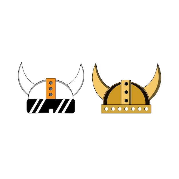 Icono del casco vikingo Ilustración sencilla del icono vectorial del casco Vikingo para la web