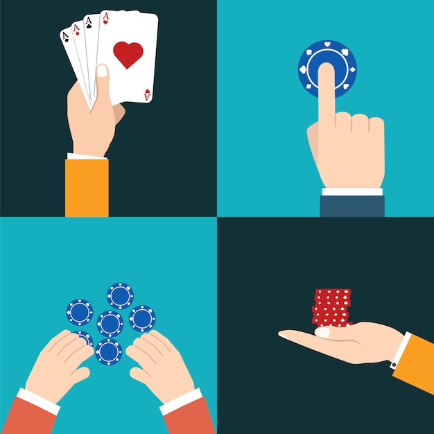 Vector icono de casino con ilustración vectorial