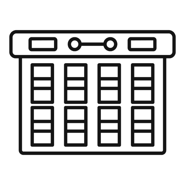 Icono de caso de dinero de soborno Icono de vector de caso de dinero de soborno de esquema para diseño web aislado sobre fondo blanco