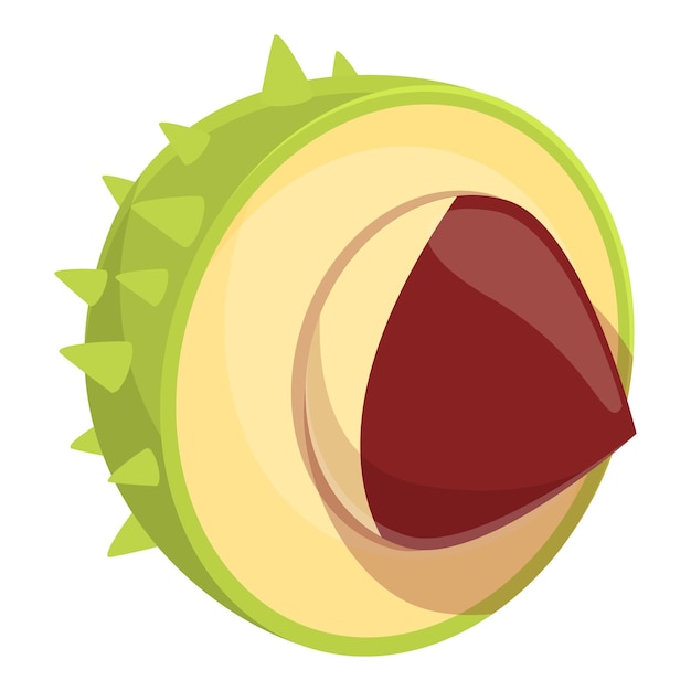 Icono de castaño de otoño Caricatura de icono de vector de castaño de otoño para diseño web aislado sobre fondo blanco