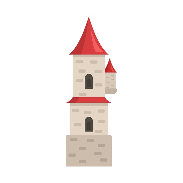 Vector icono del castillo misterioso ilustración plana del icono de vector del castillo misterioso para diseño web