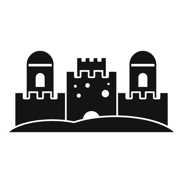 Icono de castillo de playa Ilustración simple del icono de vector de castillo de playa para diseño web aislado sobre fondo blanco