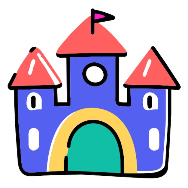 icono del castillo relleno de desplazamiento