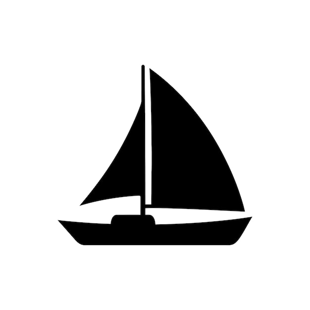 Icono de catamarán en fondo blanco Ilustración vectorial simple