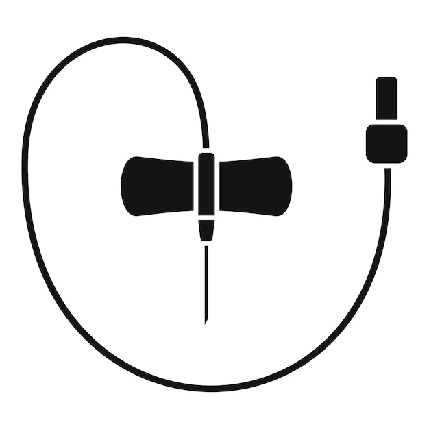 Icono de catéter de mariposa Ilustración simple del icono de vector de catéter de mariposa para diseño web aislado sobre fondo blanco