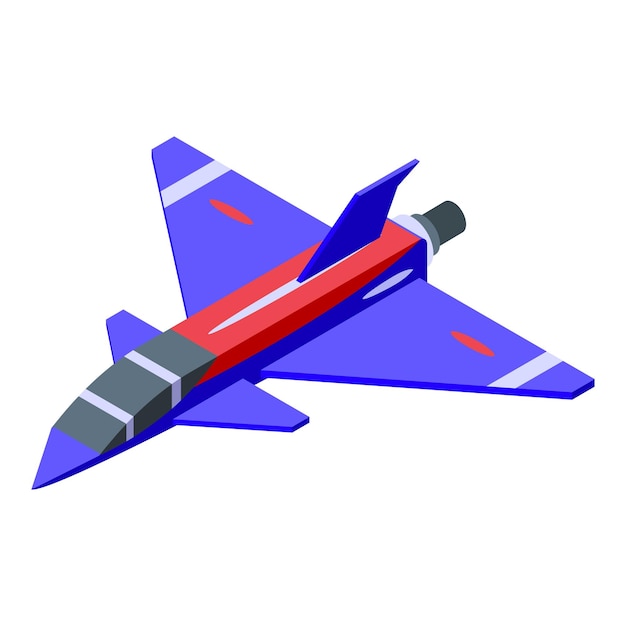 Vector icono de caza de portaaviones isométrico del icono de vector de caza de portaaviones para diseño web aislado sobre fondo blanco