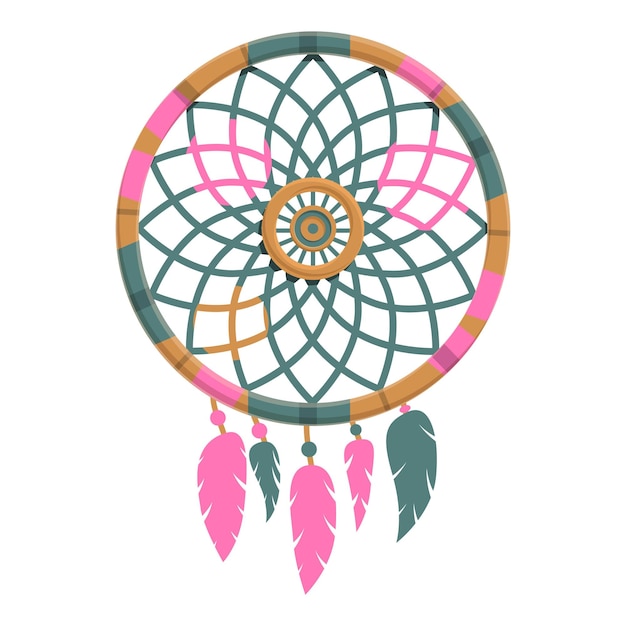 Icono de cazador de sueños de chamanes Icono vectorial de capturador de sueñas de chananes para diseño web aislado sobre fondo blanco