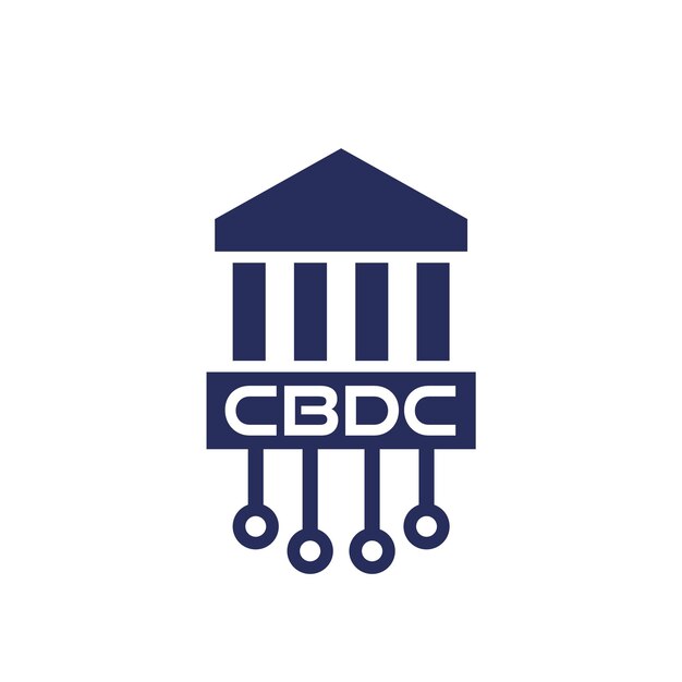 El icono de CBDC es el vector de la moneda digital del banco central.