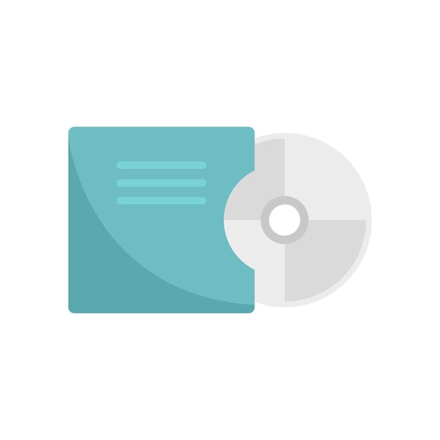 Icono de cd de director de escena Ilustración plana del icono de vector de cd de director de escena aislado sobre fondo blanco