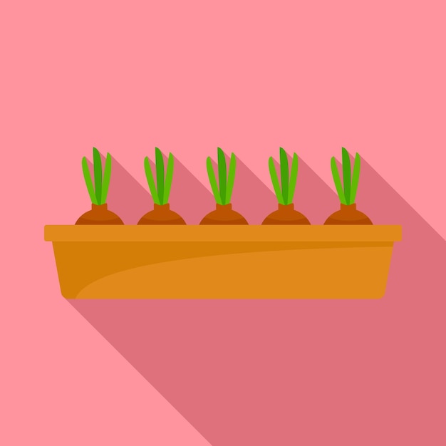 Icono de cebolla en una olla molida Ilustración plana de cebolla in una olla molada Icono vectorial para diseño web