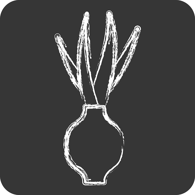 Vector icono de cebolla relacionado con el símbolo de especias tiza estilo diseño sencillo editable ilustración sencilla