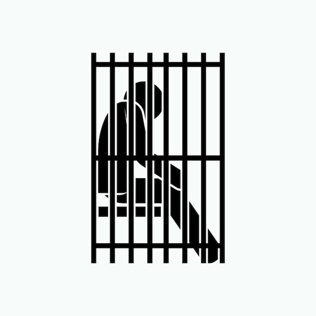 Icono de celda Bloquear Vector de símbolo de cárcel