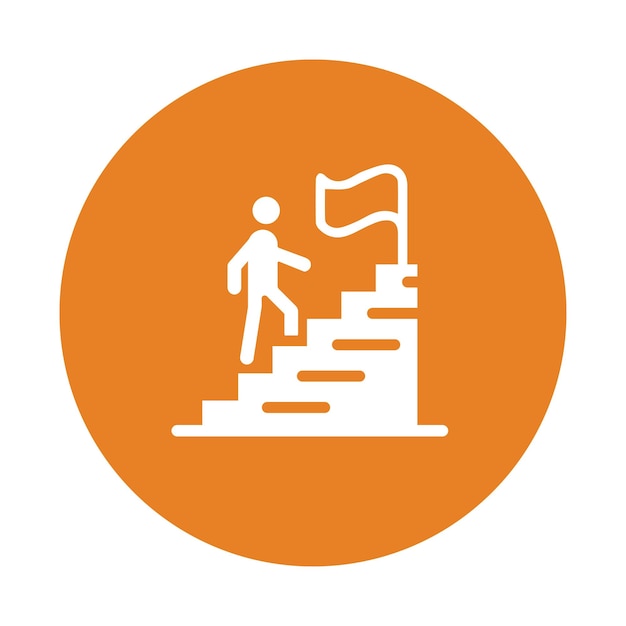 El icono de la celebración alegre de la felicidad Vector de color naranja EPS