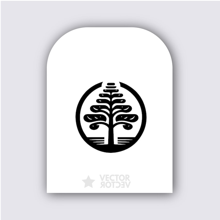 Vector icono de la celebración del árbol de pino