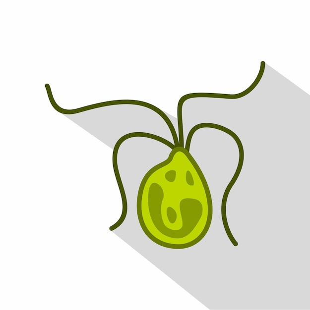 Vector icono de célula bacteriana ilustración plana del icono del vector de célula bacteriano para la web