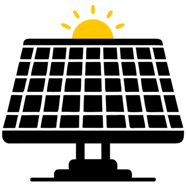 el icono de la célula solar