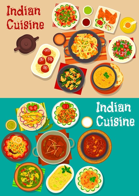 Icono de cena tradicional de cocina india