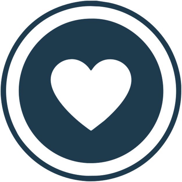 icono centrado en el fondo blanco del amor