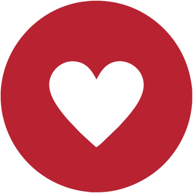 icono centrado en el fondo blanco del amor