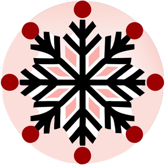 icono centrado de fondo blanco de nieve de Navidad