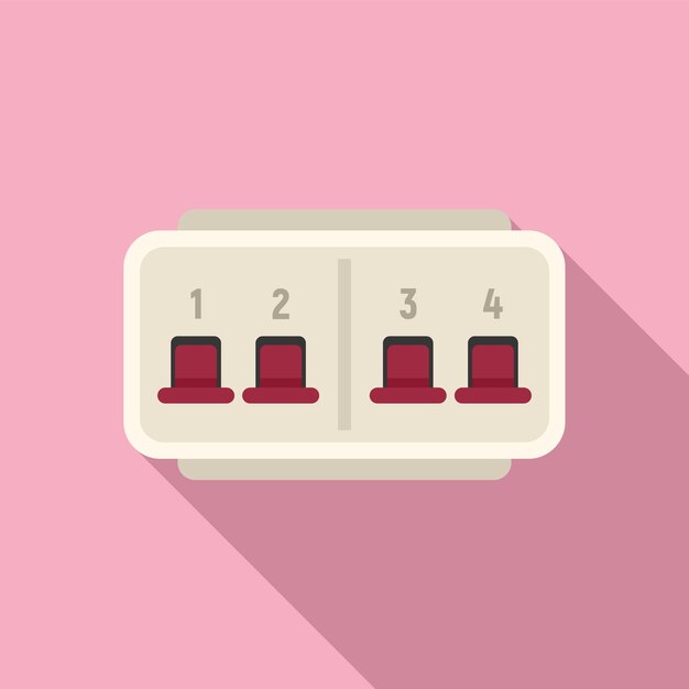 Icono de centralita vector plano Caja de circuito Hogar de seguridad