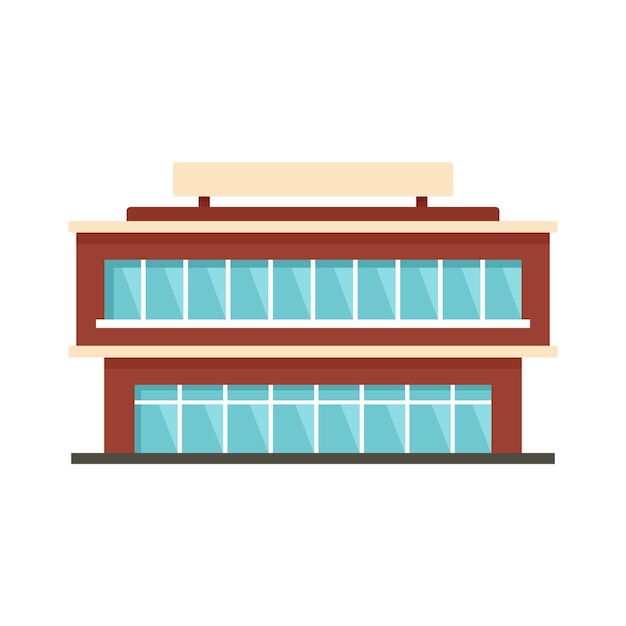 Icono del centro comercial de la ciudad Ilustración plana del icono vectorial del centro comercial para diseño web