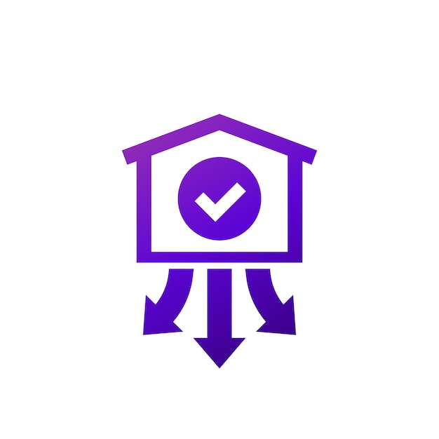 icono del centro de distribución o del almacén