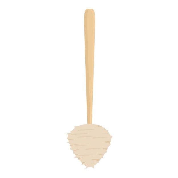 Icono de cepillo de baño limpio vector de dibujos animados limpieza baño limpiador exfoliante