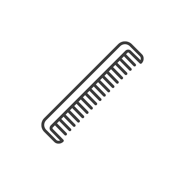 El icono del cepillo para el cabello se establece el símbolo vectorial del peine de peinado del peinador
