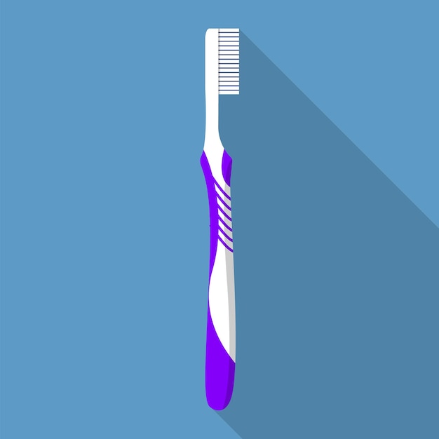 Icono de cepillo de dientes duro Ilustración plana del icono de vector de cepillo de dientes duro para diseño web