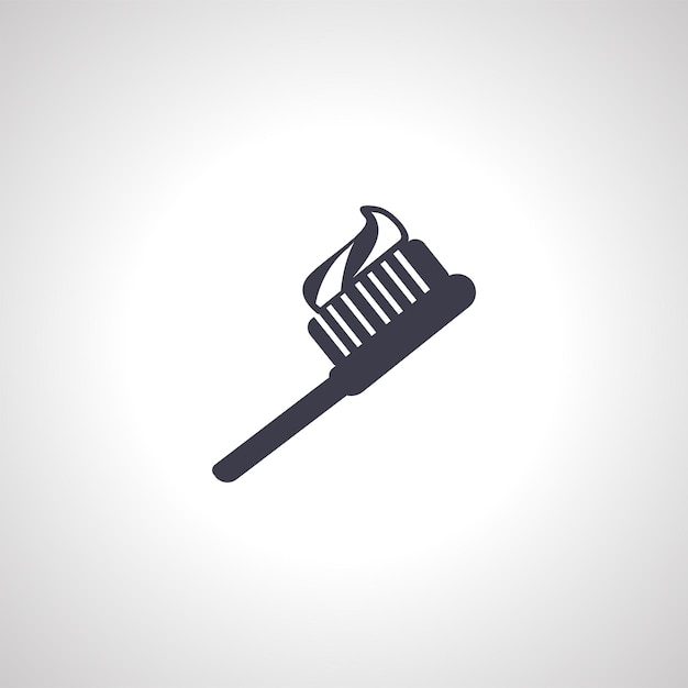 Vector el icono del cepillo de dientes el icono de la cepilla de dientes