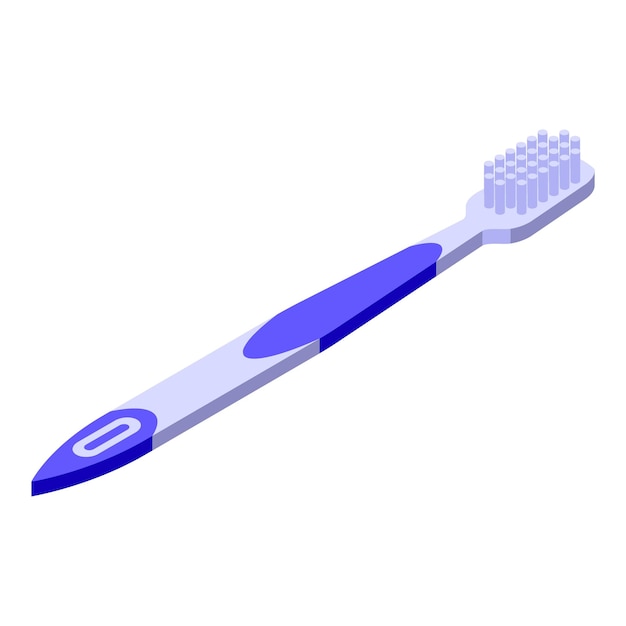 Icono de cepillo de dientes Isométrico del icono de vector de cepillo de dientes para diseño web aislado sobre fondo blanco