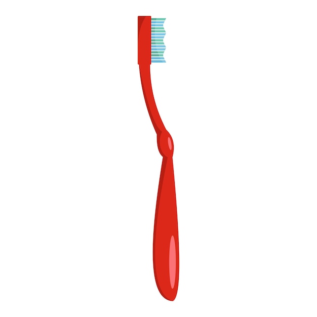 Icono de cepillo de dientes pequeño Ilustración plana del icono de vector de cepillo de dientes pequeño para web