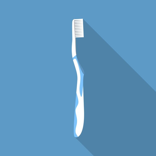 Icono de cepillo de dientes de silicona Ilustración plana del icono de vector de cepillo de dientes de silicona para diseño web