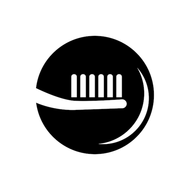 Icono de cepillo de dientes vector lleno de signo plano pictograma sólido aislado en blanco Ilustración de logotipo de símbolo