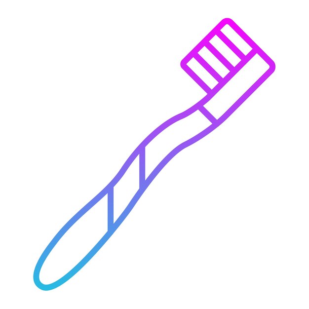 Vector el icono del cepillo de dientes