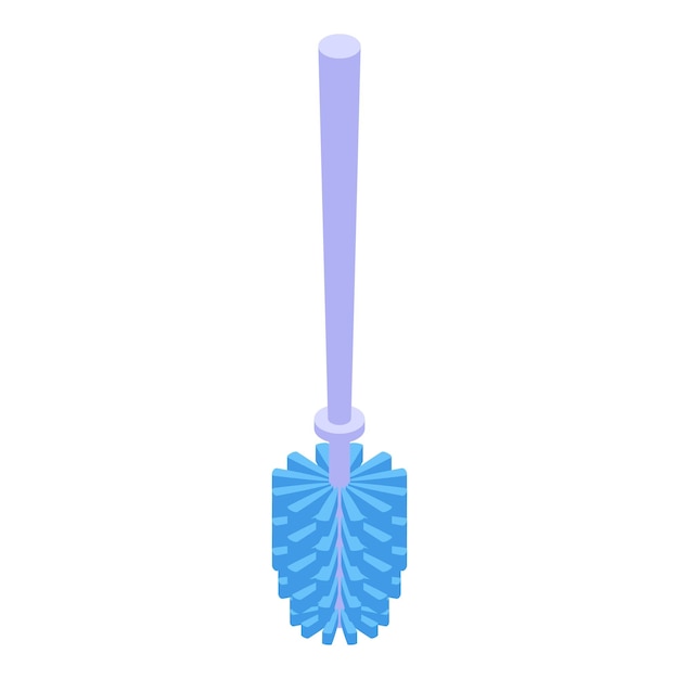 Icono de cepillo de inodoro de tazón vector isométrico Limpiar wc Limpieza pública