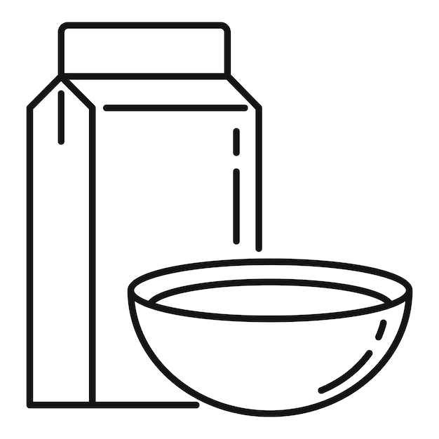 Icono de cereales de avena Contorno icono de vector de cereales de avena para diseño web aislado sobre fondo blanco