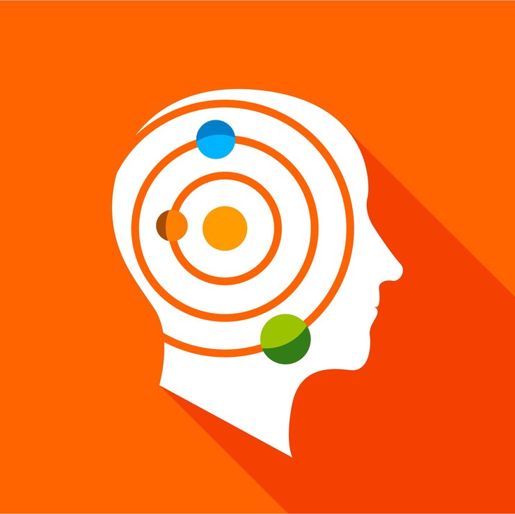 Vector icono de cerebro de ciencia ilustración plana del icono de vector de cerebro de ciencia para web