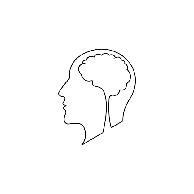 Vector icono del cerebro humano