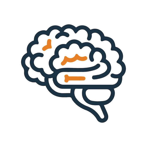 El icono del cerebro de la idea de creatividad Gráficos vectoriales editables simples