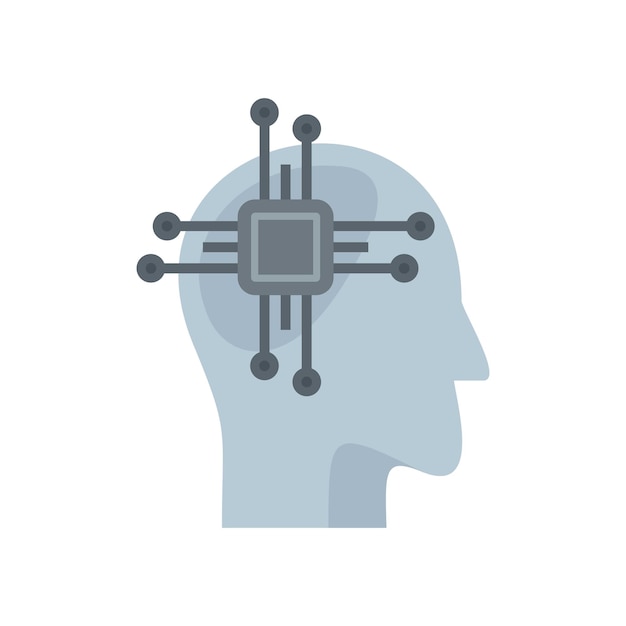 Icono de cerebro inteligente de educación Ilustración plana del icono de vector de cerebro inteligente de educación aislado sobre fondo blanco