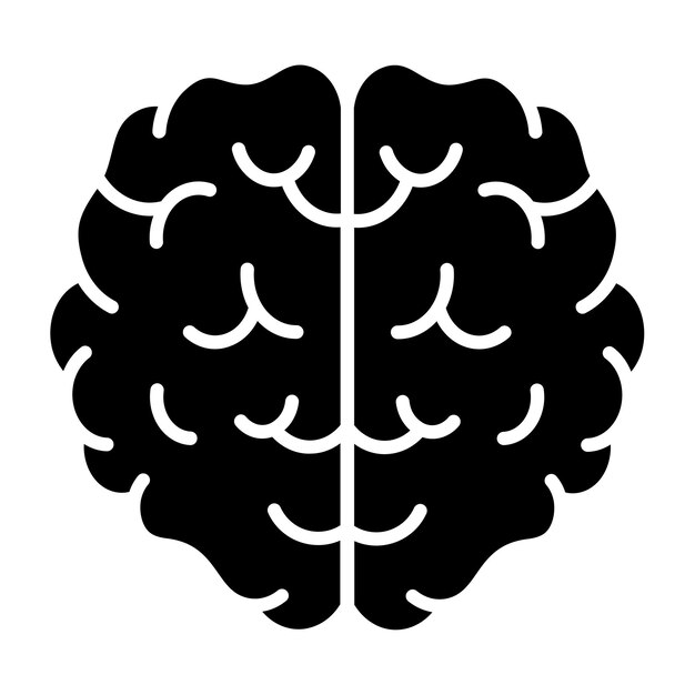 Vector el icono del cerebro