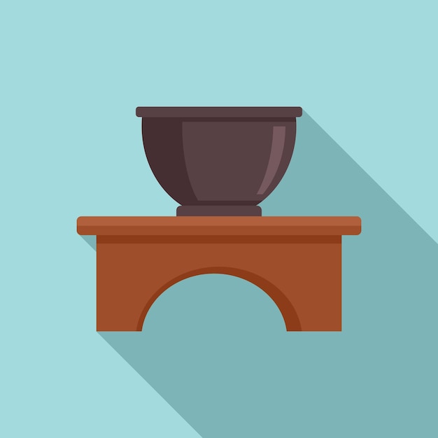 Icono de ceremonia del té gourmet Ilustración plana del icono de vector de ceremonia del té gourmet para diseño web